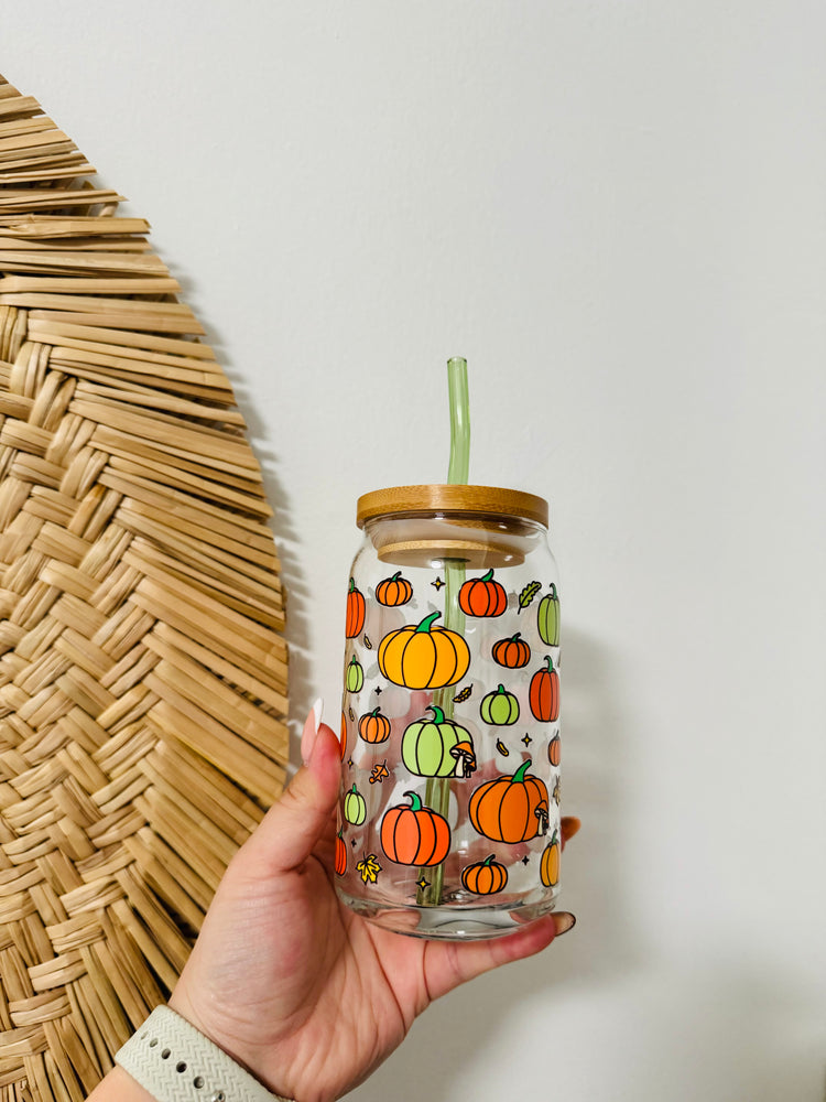 Pumpkin Beer Can Glass