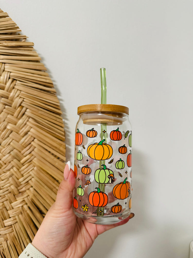 Pumpkin Beer Can Glass