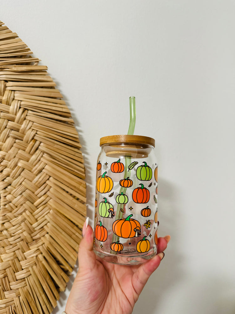 Pumpkin Beer Can Glass