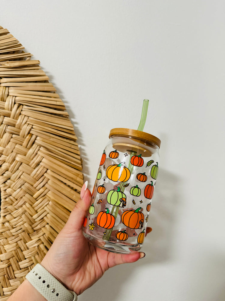 Pumpkin Beer Can Glass