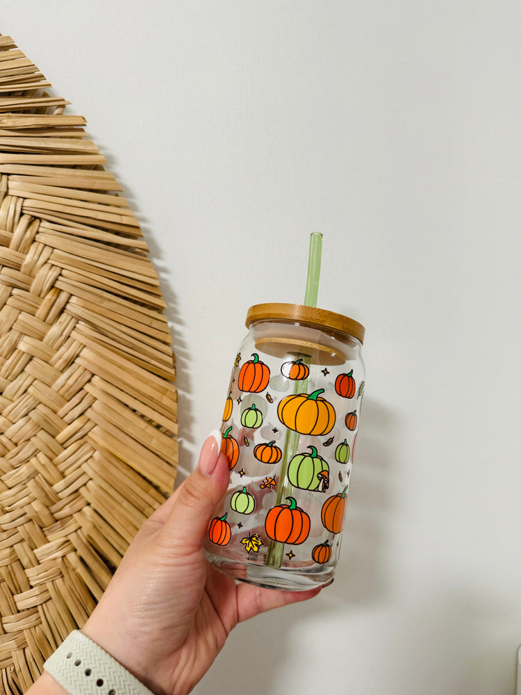 Pumpkin Beer Can Glass