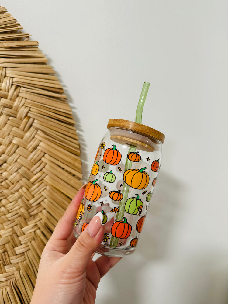 Pumpkin Beer Can Glass