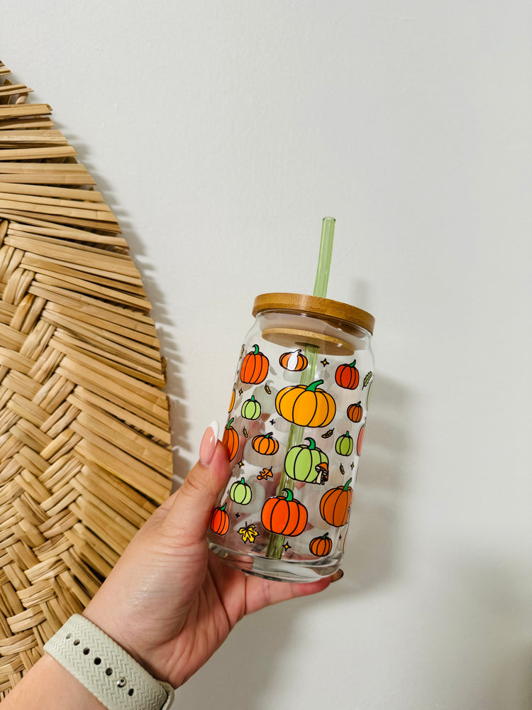 Pumpkin Beer Can Glass