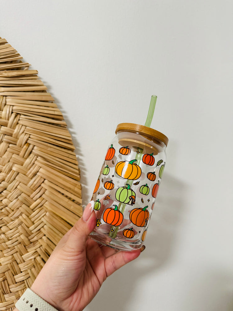 Pumpkin Beer Can Glass