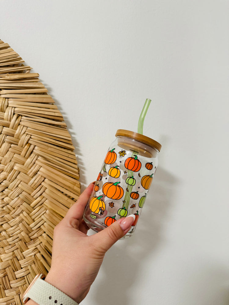 Pumpkin Beer Can Glass