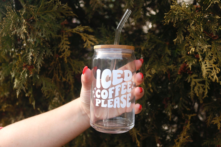 Iced Coffee Beer Can Glass
