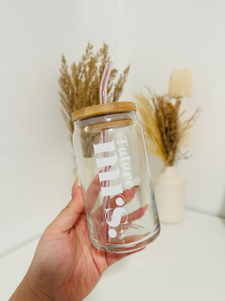 Future Mrs. Beer Can Glass | Bride to be Coffee Glass